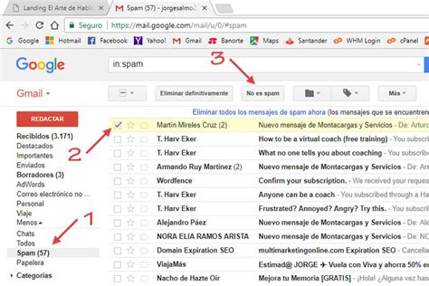 lista de correos gmail.